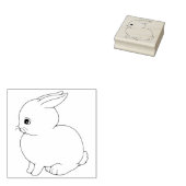 Niedlich Chubby Baby Bunny Rabbit Rubber Briefmark Gummistempel (Stempel)