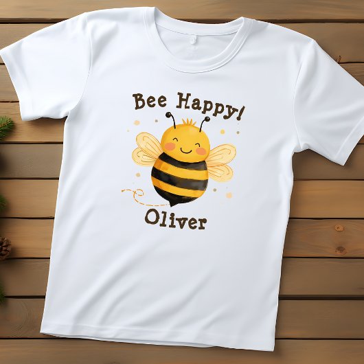 Niedlich Chubby Bumblebee "Bee Happy" Kleinkind T-shirt