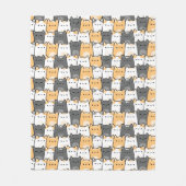 Niedlich Chubby Cat Doodle Fleecedecke (Vorderseite)