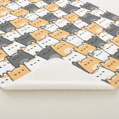 Niedlich Chubby Cat Doodle Sherpadecke (3/4)