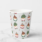 Niedlich Chubby Christmas Elves Pattern Pappbecher (Vorderseite)