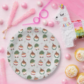 Niedlich Chubby Christmas Elves Pattern Pappteller (Party)