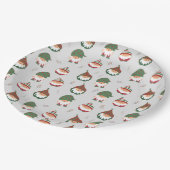Niedlich Chubby Christmas Elves Pattern Pappteller (Schrägansicht)