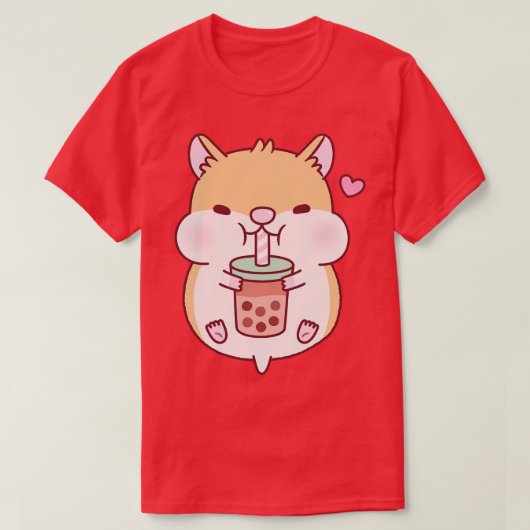 Niedlich Chubby Hamster Lieben Bubble Tee (Design vorne)