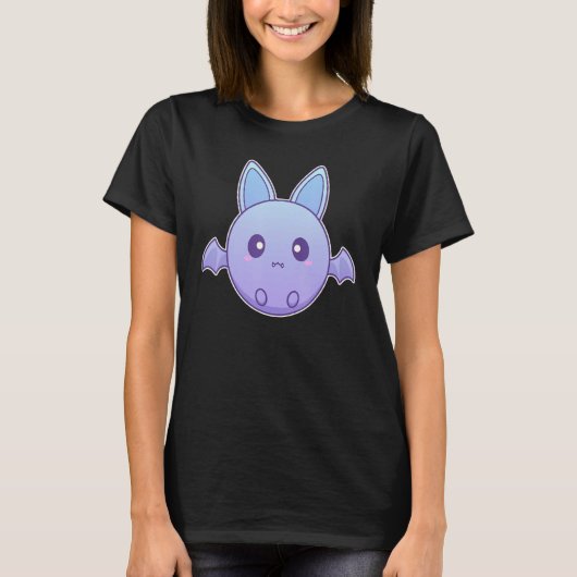 Niedlich Chubby Pastel Goth Bat T-Shirt (Vorderseite)