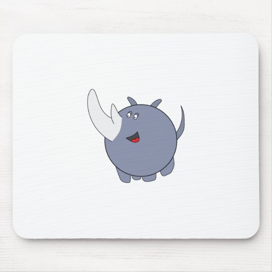 Niedlich Chubby Rhinoceros Mousepad (Vorne)