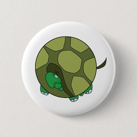 Niedlich Chubby Turtle Button (Vorderseite)