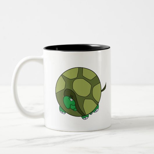 Niedlich Chubby Turtle Zweifarbige Tasse (Links)