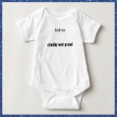 Niedlich Chubby und Stolz Baby Strampler