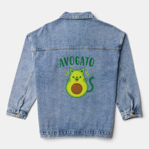 Niedlich Cinco de Mayo Avogato Avocado Cat Funny A Jeansjacke