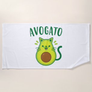 Niedlich Cinco de Mayo Avogato Avocado Cat Funny A Strandtuch