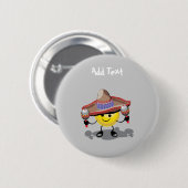 Niedlich Cinco De Mayo Cartoon personalisiert Button (Vorne & Hinten)