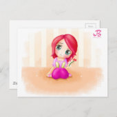 Niedlich Cindy Anime Manga Chibi farbenfroh Postkarte (Vorne/Hinten)