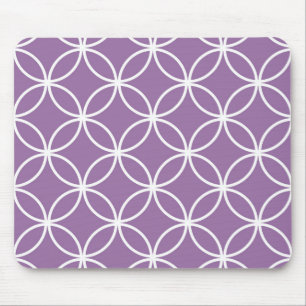Niedlich Circles Geometric Pattern Lavendel Lila Mousepad