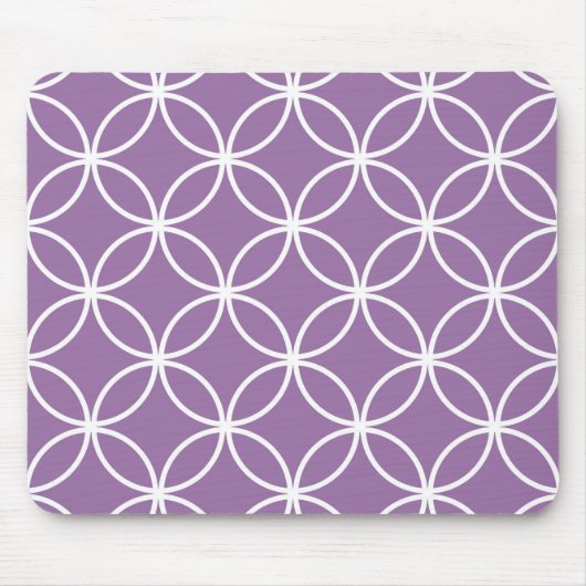 Niedlich Circles Geometric Pattern Lavendel Lila Mousepad (Vorne)