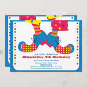 NIEDLICH Circus Kindergeburtstag Party Einladung (Vorne/Hinten)