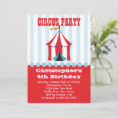 NIEDLICH Circus Kindergeburtstag Party Einladung (Stehend Vorderseite)