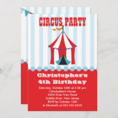 NIEDLICH Circus Kindergeburtstag Party Einladung (Vorne/Hinten)