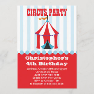 NIEDLICH Circus Kindergeburtstag Party Einladung