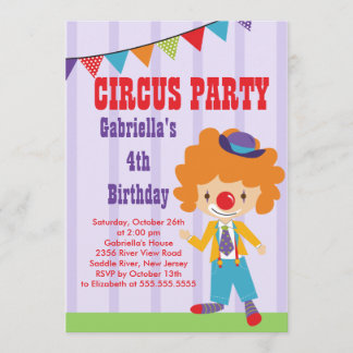 NIEDLICH Circus Kindergeburtstag Party Einladung