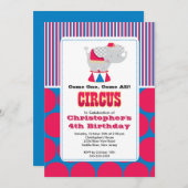 NIEDLICH Circus Kindergeburtstag Party Einladung (Vorne/Hinten)