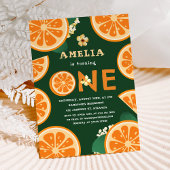 Niedlich Citrus Orange Baby Erstgeburt Einladung