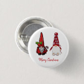 Niedlich Classic Gnomes Custom Christmas Button (Vorne & Hinten)