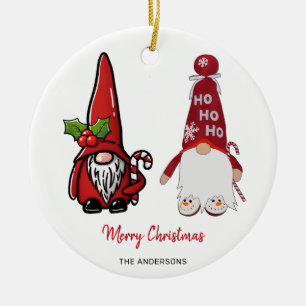 Niedlich Classic Gnomes Custom Christmas Keramik Ornament