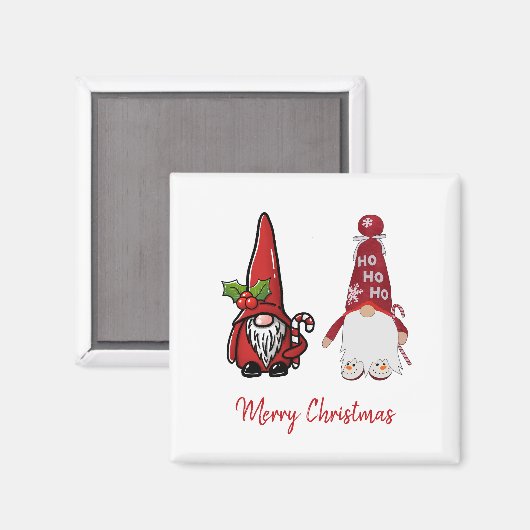 Niedlich Classic Gnomes Custom Christmas Magnet (Vorderseite/Rückseite)