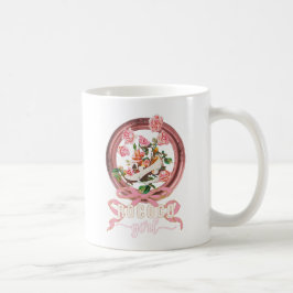 Niedlich Classic Pink Rokoko Girl Rose Schuhname Kaffeetasse