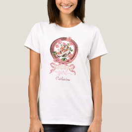 Niedlich Classic Pink Rokoko Girl Rose Schuhname T-Shirt