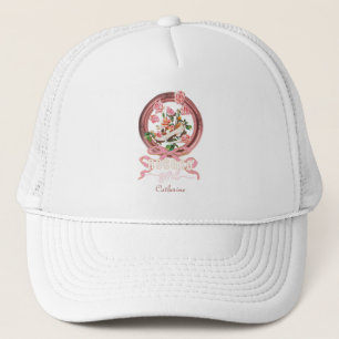 Niedlich Classic Pink Rokoko Girl Rose Schuhname Truckerkappe