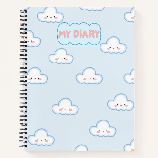 Niedlich Cloudy Sky Notebook Notizblock (Vorderseite)