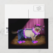 Niedlich Clown Kitty Postkarte (Vorne/Hinten)