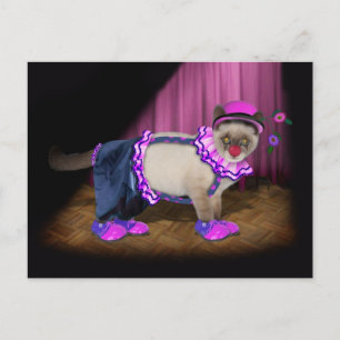 Niedlich Clown Kitty Postkarte