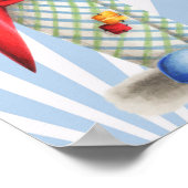 Niedlich Clownzirkus Geburtstagsparty Poster (Ecke)