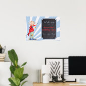 Niedlich Clownzirkus Geburtstagsparty Poster (Heimbüro)