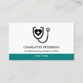 Niedlich CNA Nurse Visitenkarte (Vorderseite)