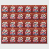 Niedlich Cockapoo Doodle Hund Custom Holiday Geschenkpapier (Flach)