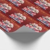 Niedlich Cockapoo Doodle Hund Custom Holiday Geschenkpapier (Ecke)