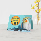 Niedlich Cockatiel Bird Pub Funny Birthday Big Tie Karte (Gelbe Blume)
