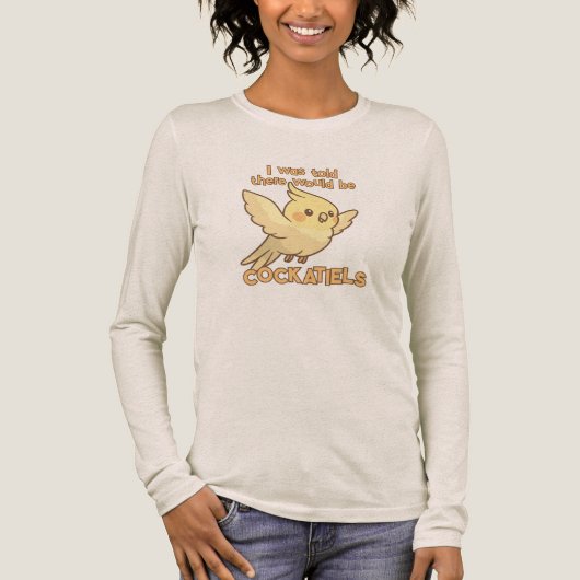 Niedlich Cockatiel Kawaii Gelber Tier Vogel I wurd Tri-Blend Shirt (Vorderseite)