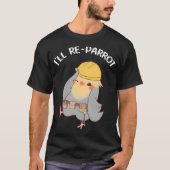 Niedlich Cockatiel-Papagei T-Shirt (Vorderseite)