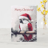 Niedlich Cockatoo Weihnachtskarte Karte (Gelbe Blume)