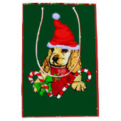 Niedlich Cocker Spanel Christmas Merry Mittlere Geschenktüte (Vorderseite)