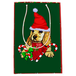 Niedlich Cocker Spanel Christmas Merry Mittlere Geschenktüte