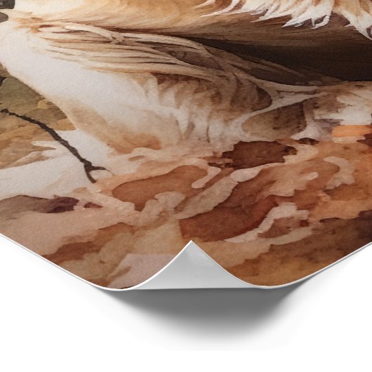 Niedlich Cocker Spaniel Dog Art Print Poster (Ecke)