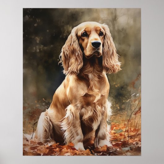 Niedlich Cocker Spaniel Dog Art Print Poster (Vorne)