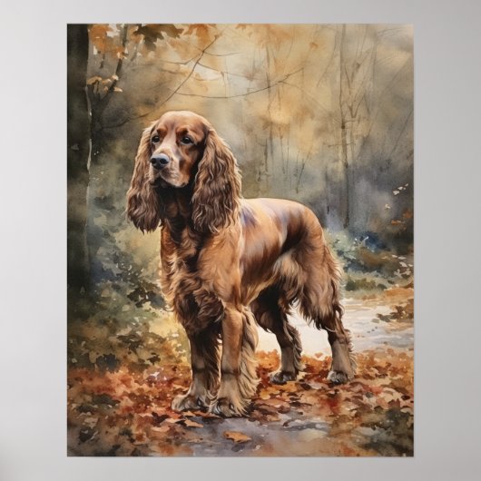 Niedlich Cocker Spaniel Dog Art Print Poster (Vorne)