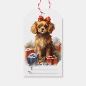 Niedlich Cocker Spaniel Dog Geschenkanhänger (Rückseite)